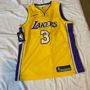 Nike Yellow and Purple Dri-Fit Jersey